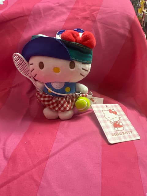 Hello Kitty Tennis Player Plush Keychain