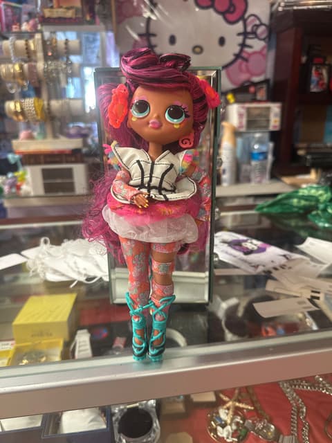 Pink-Haired Fashion Doll with Floral Outfit