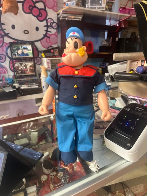 Vintage Popeye the Sailor Man Cloth Body Doll
