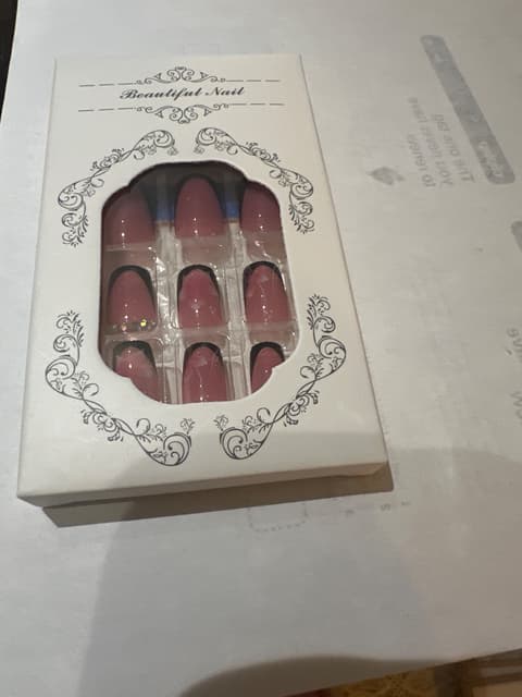 Mauve Pink Press-On Nails with Rhinestone Accent