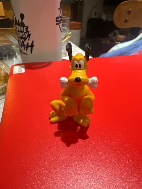 Pluto With Bone Mini Figurine