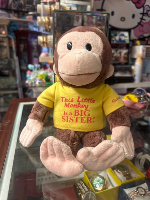 Curious George Plush "Big Sister" T-Shirt Monkey Stuffed Animal
