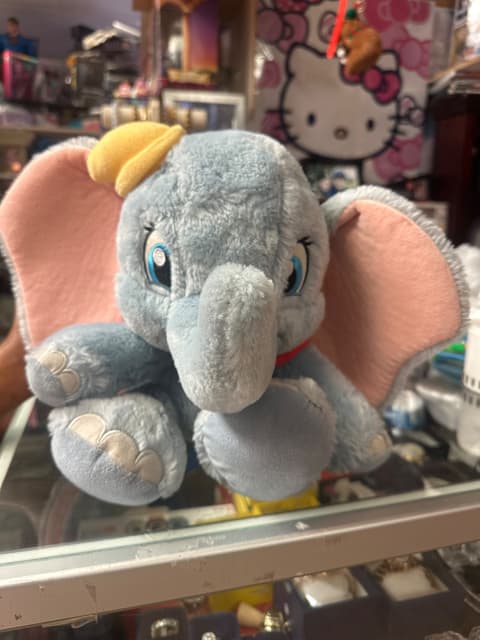 Disney Dumbo Plush with Yellow Hat and Red Collar