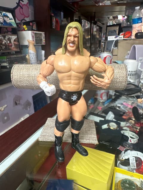 WWE Triple H Wrestling Action Figure with Cross Logo Trunks