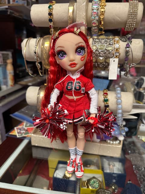 Rainbow High Cheer Doll Red Hair #86 with Pom Poms