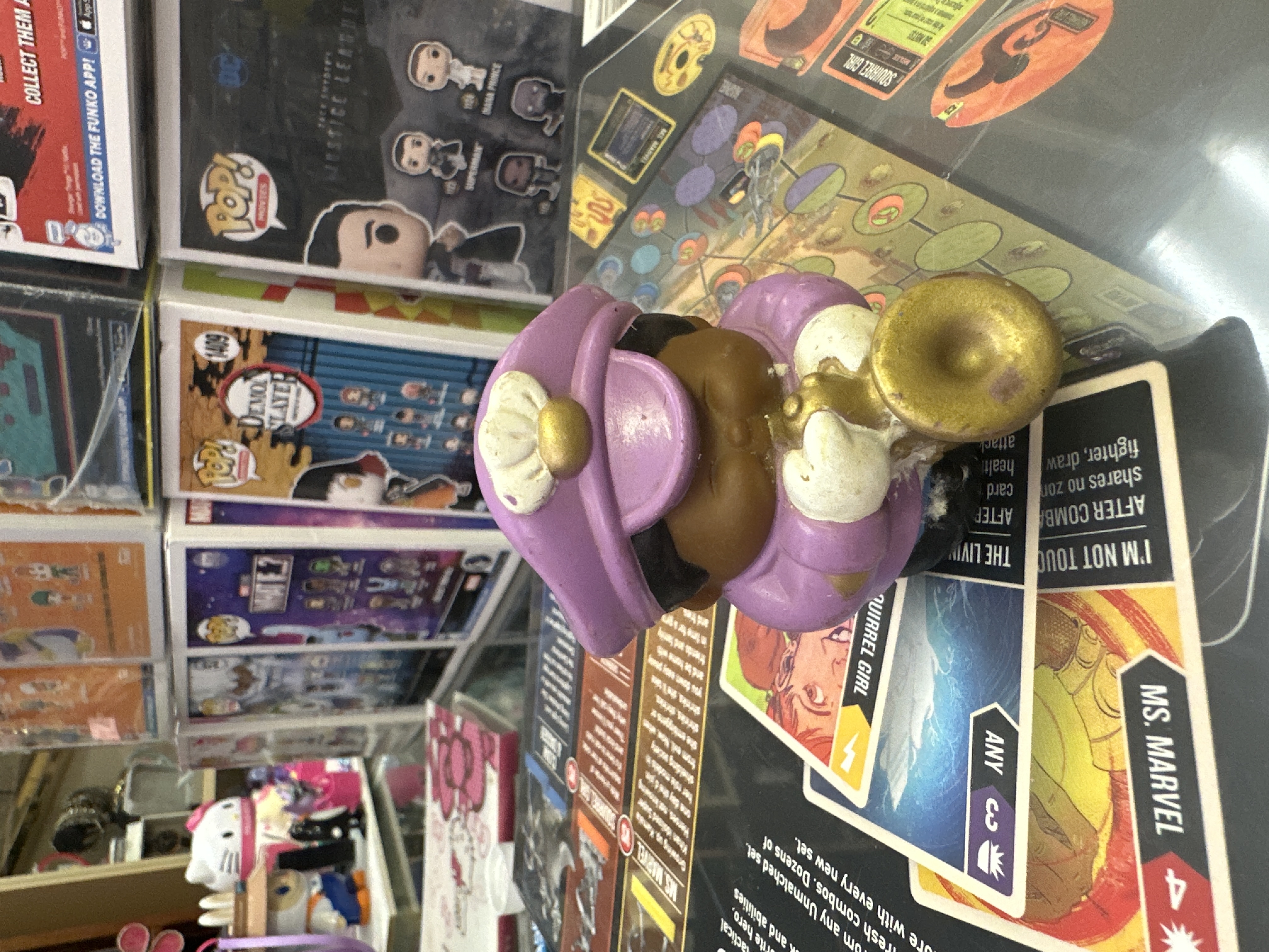Purple Chef Figurine Playing Trumpet