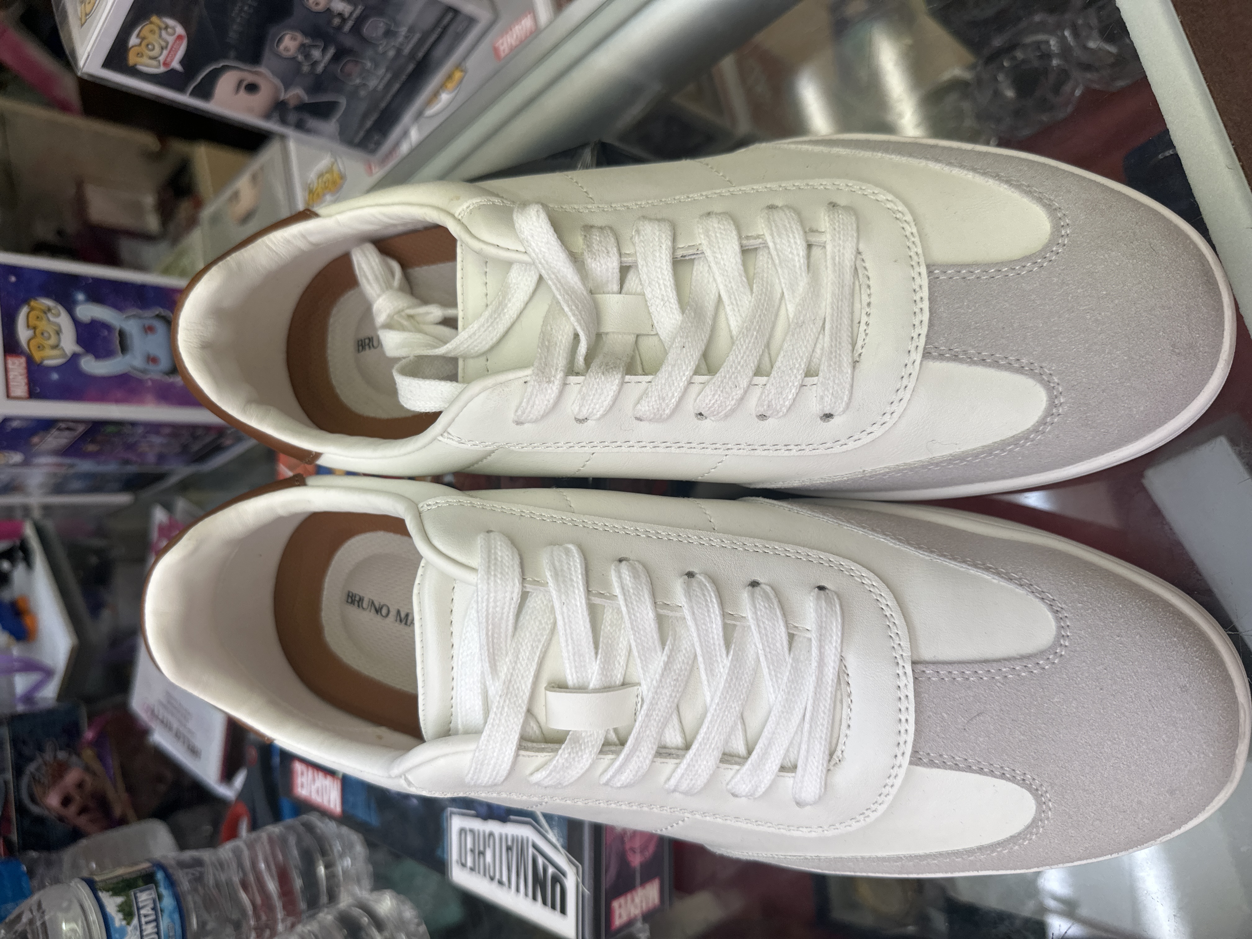 Bruno Marc White Leather Sneakers