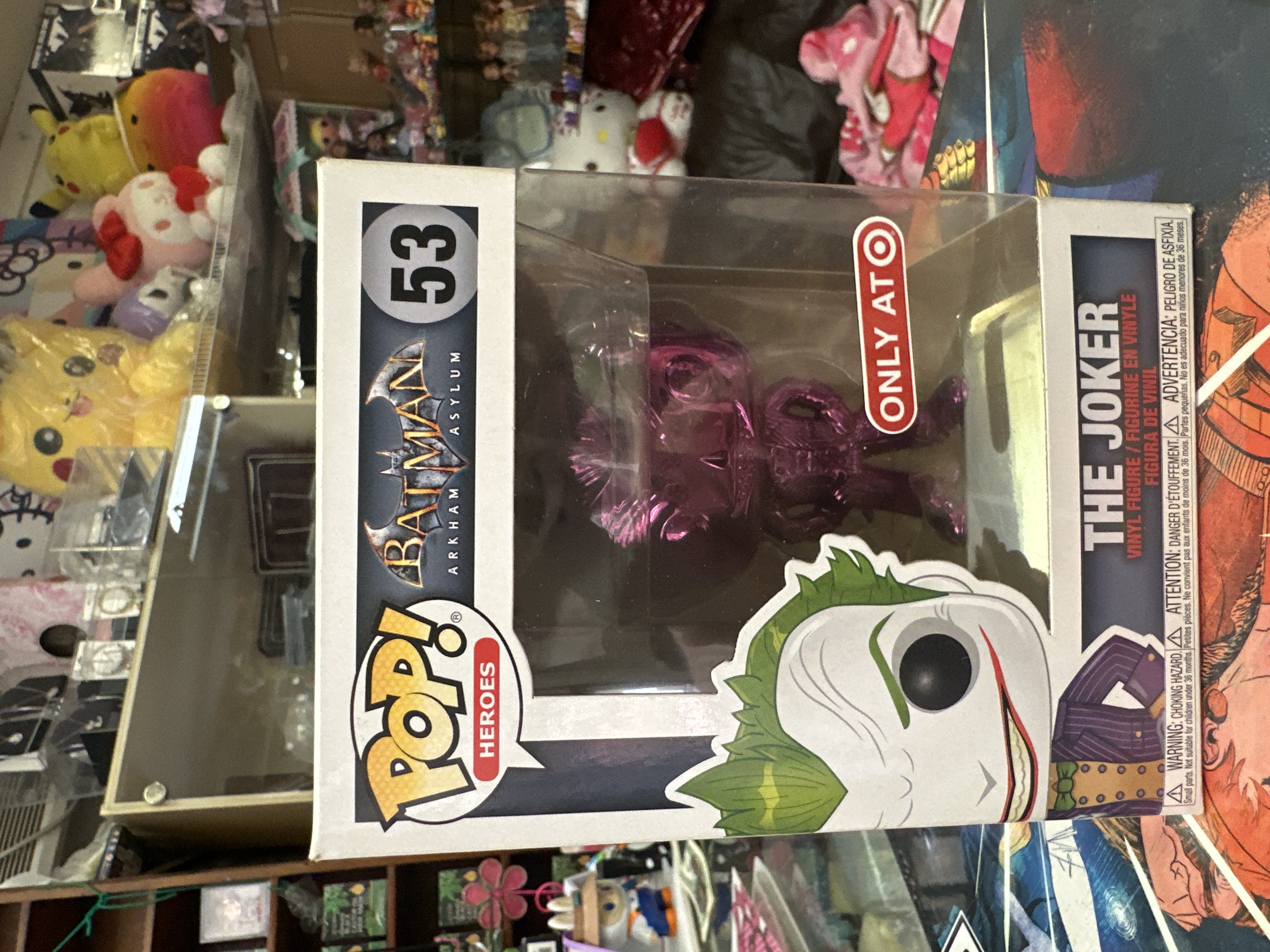 Funko Pop Pink Chrome Joker #53 Batman Arkham Asylum Target Exclusive