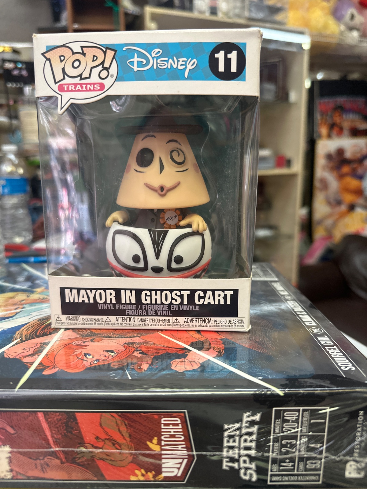 Funko Pop Trains Disney Mayor In Ghost Cart #11
