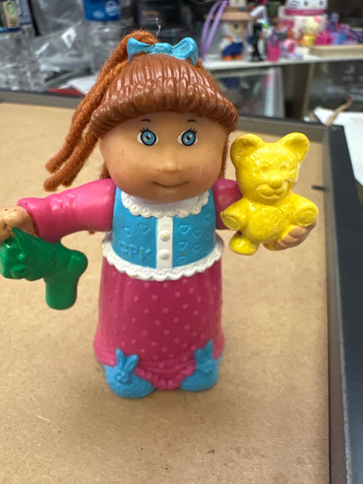 Vintage Cabbage Patch Kids Mini Figure with Teddy Bear