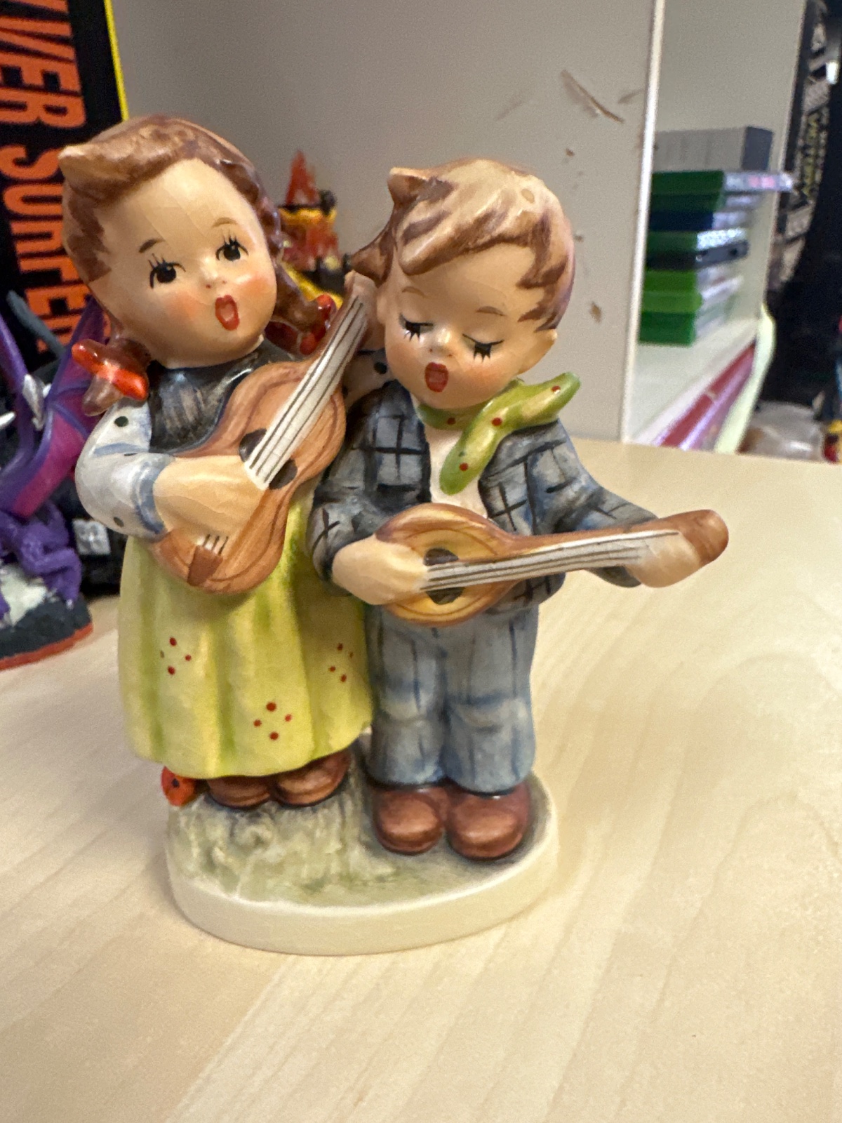 Hummel-Style Singing Children With Guitars Figurine