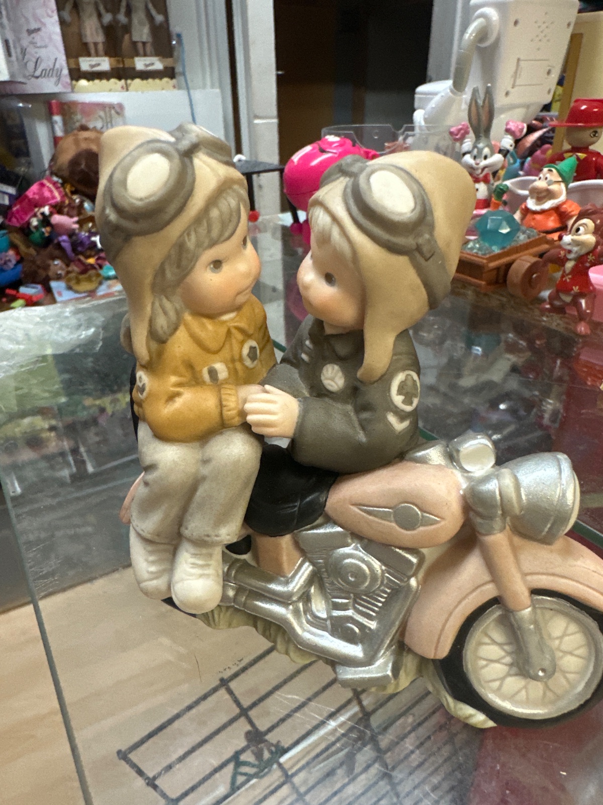 Vintage Motorcycle Riders Figurine