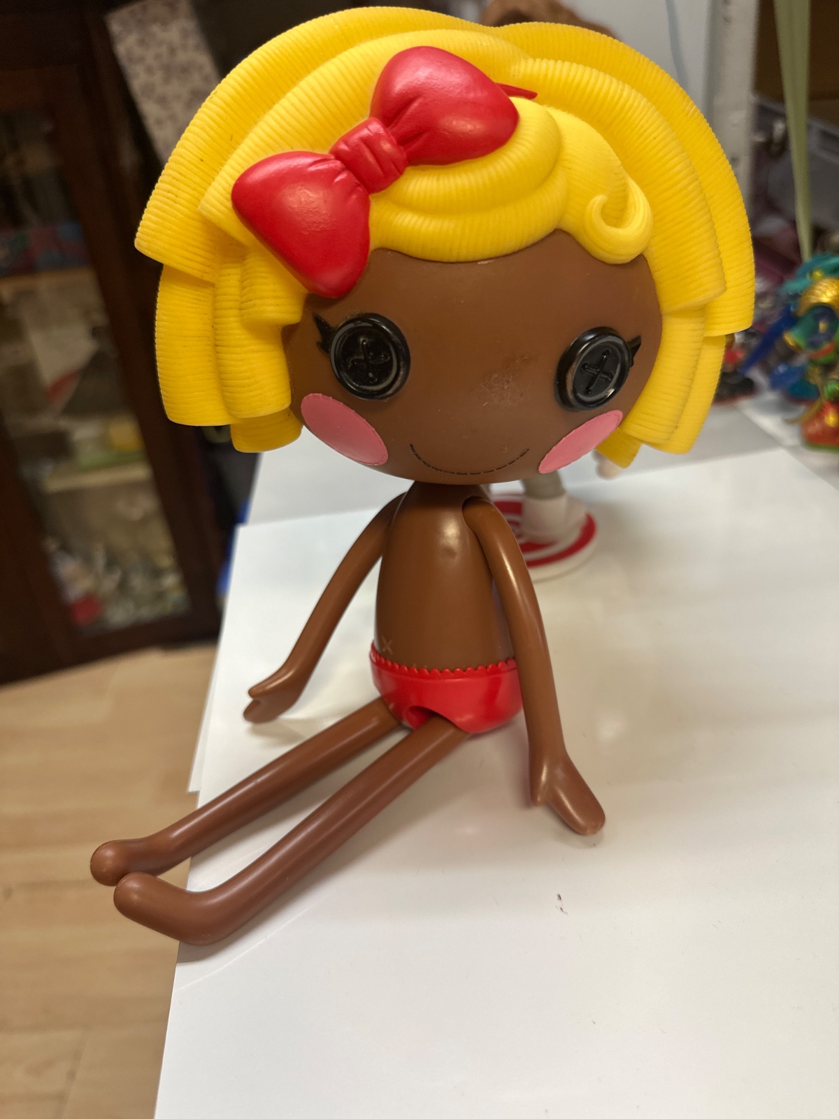 Lalaloopsy Doll with Yellow Hair and Red Bow