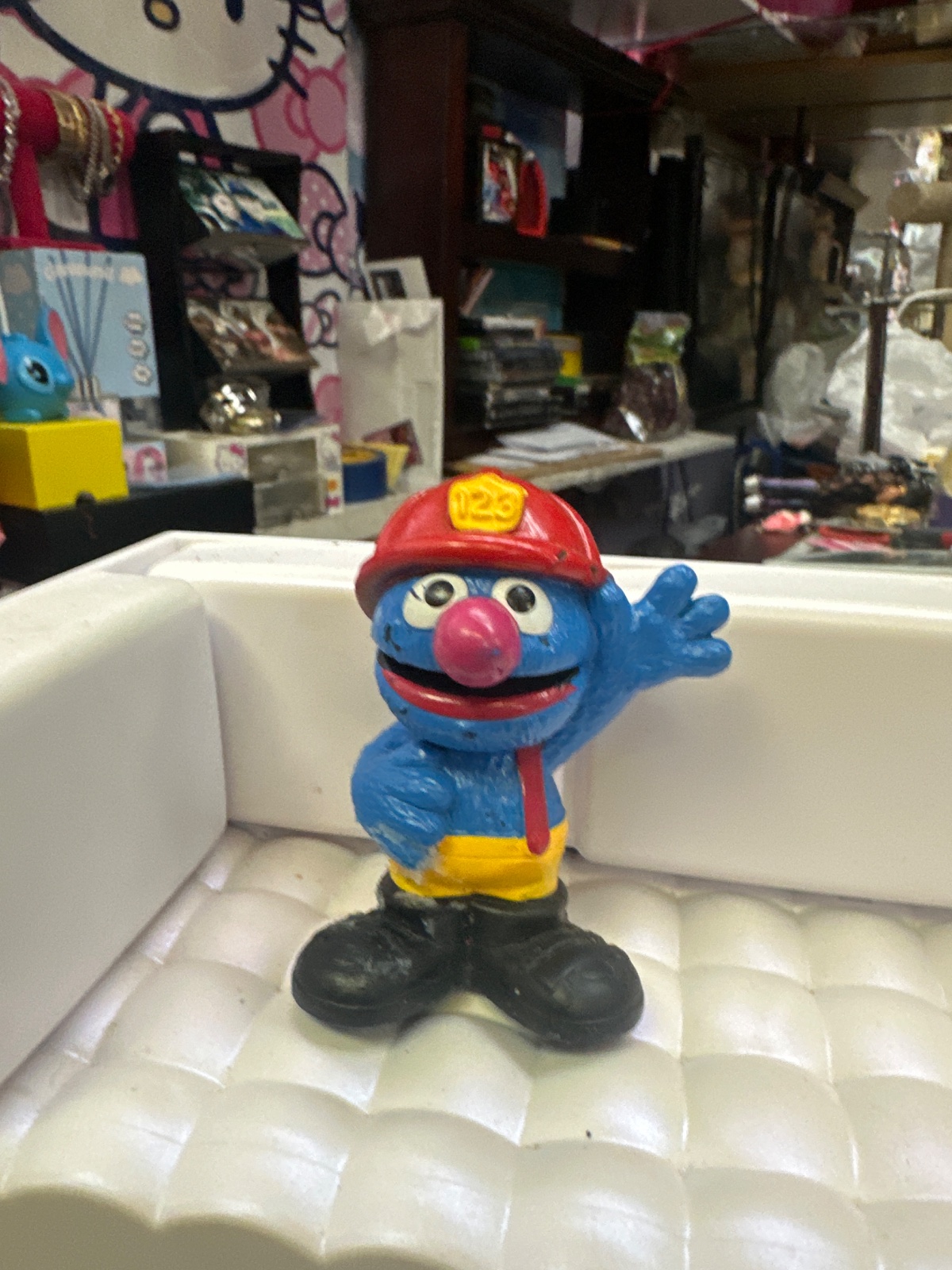Vintage Grover Firefighter PVC Figure