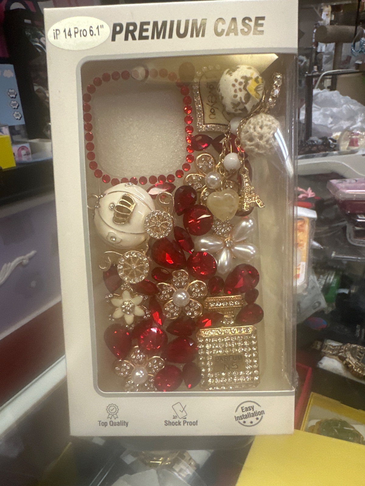 Bejeweled Perfume Bottle iPhone 14 Pro Case
