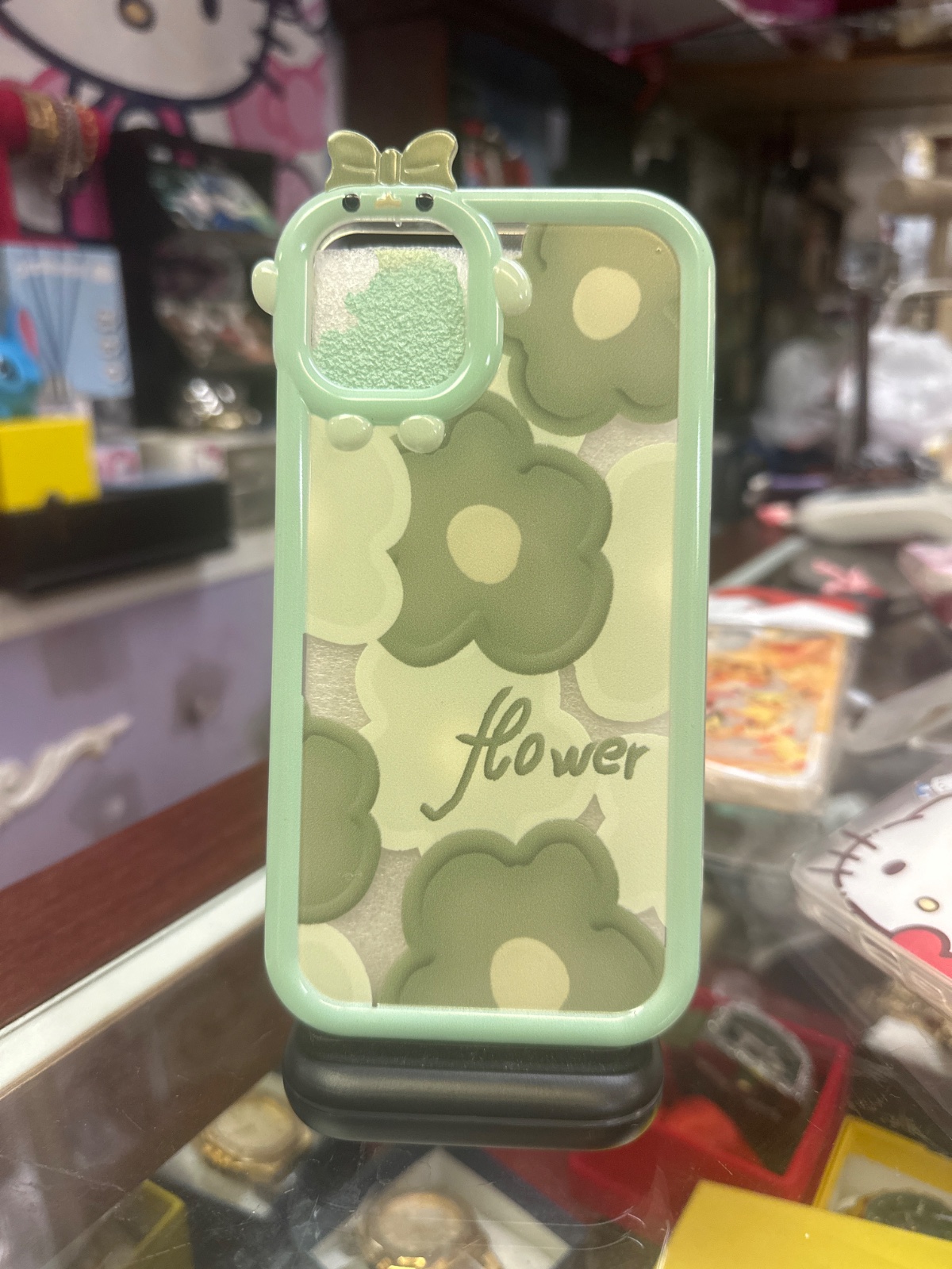 Sage Green Flower Bow Phone Case