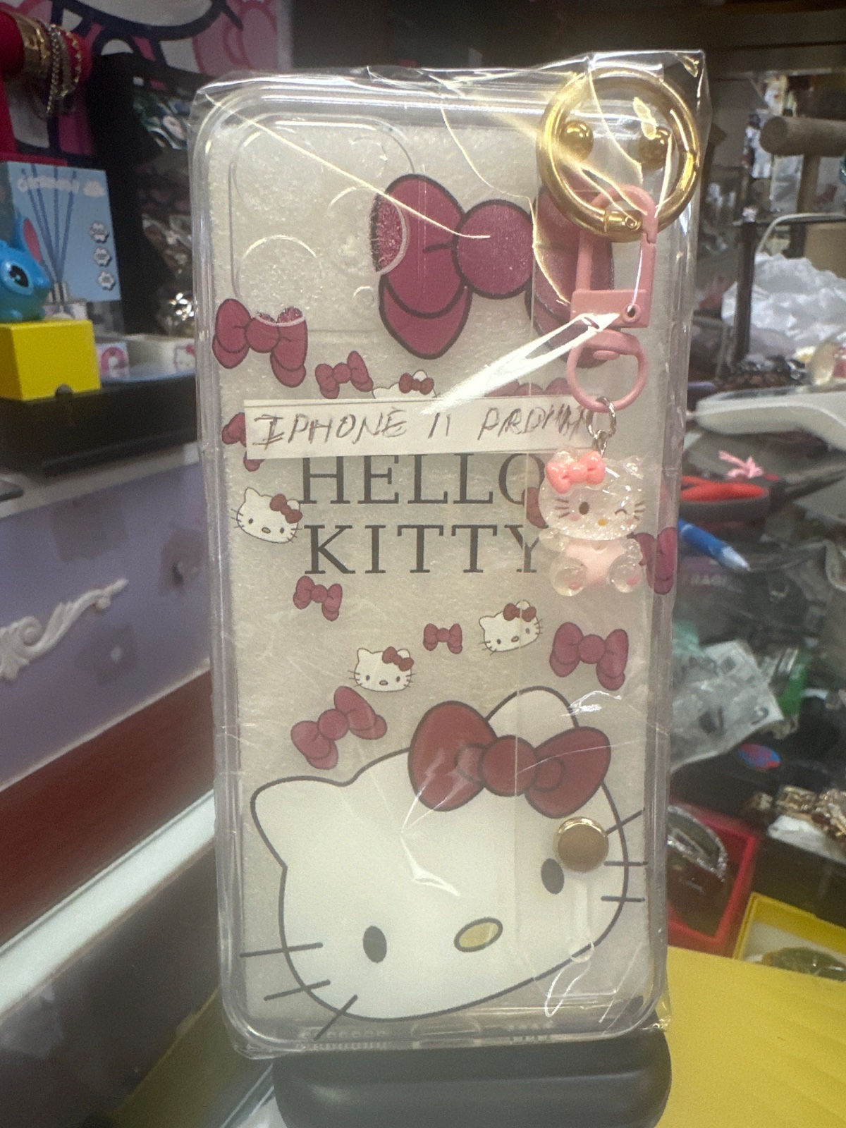 Hello Kitty Clear Phone Case with Charm for iPhone 11 Pro Max