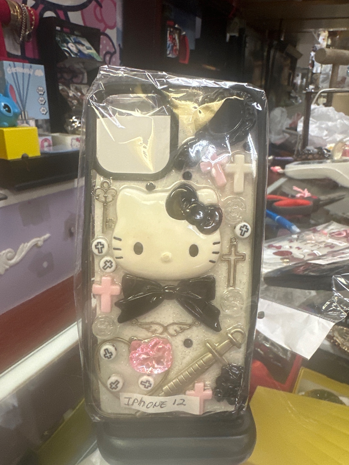 Gothic Kitty Charm Case for iPhone 12