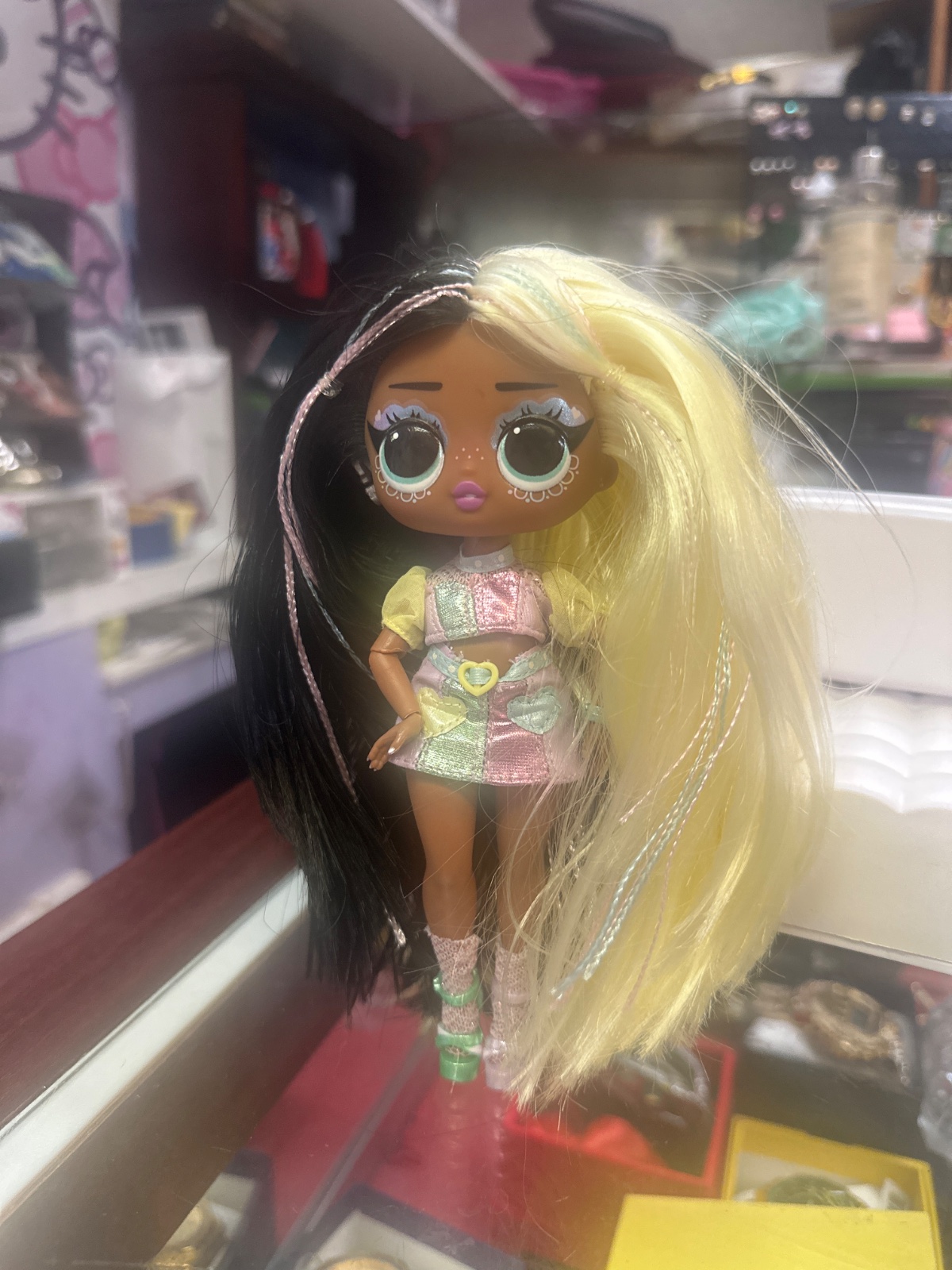 LOL Surprise OMG Doll With Split Black And Blonde Hair