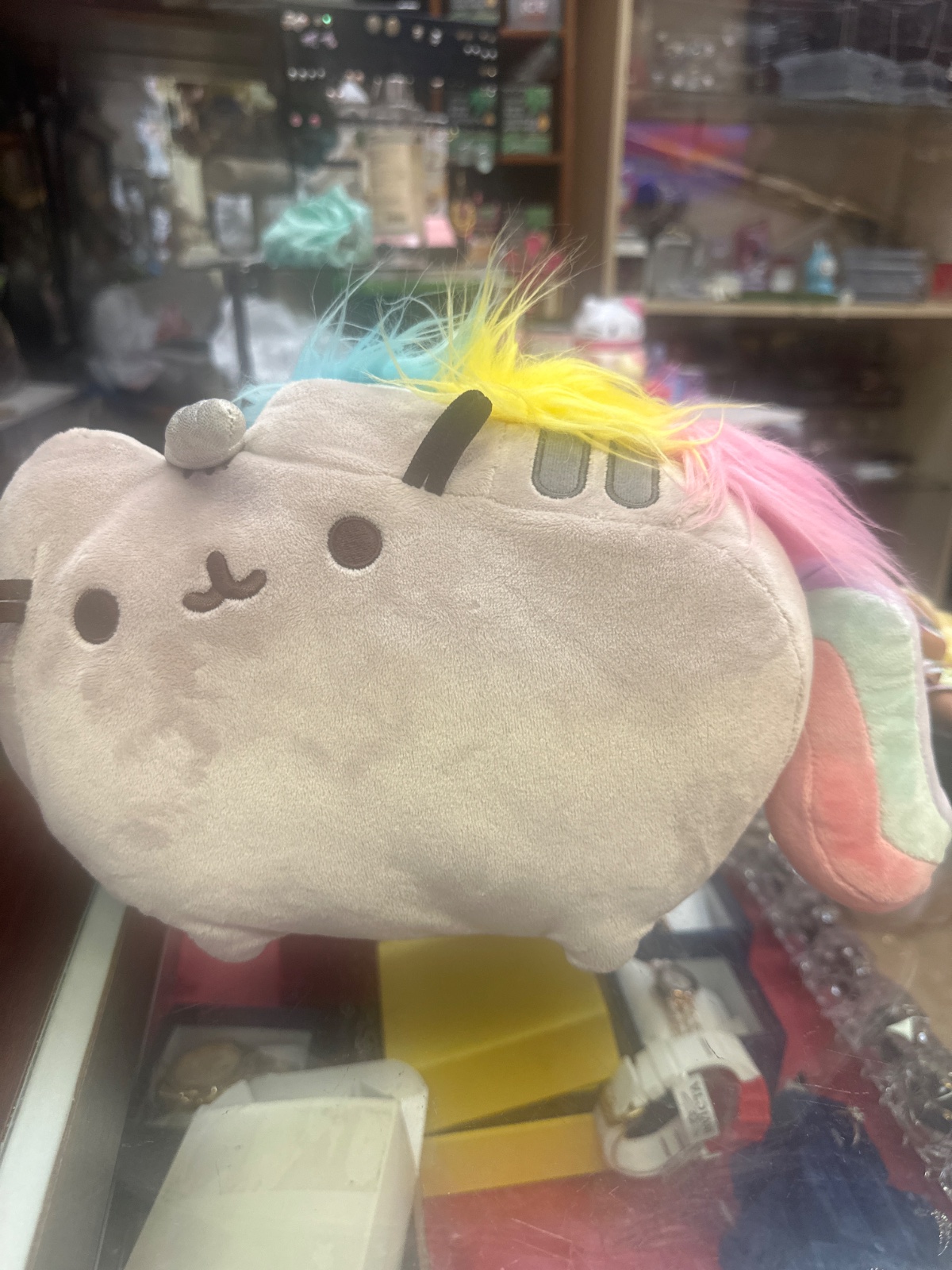 Pusheen Unicorn Plush With Rainbow Mane