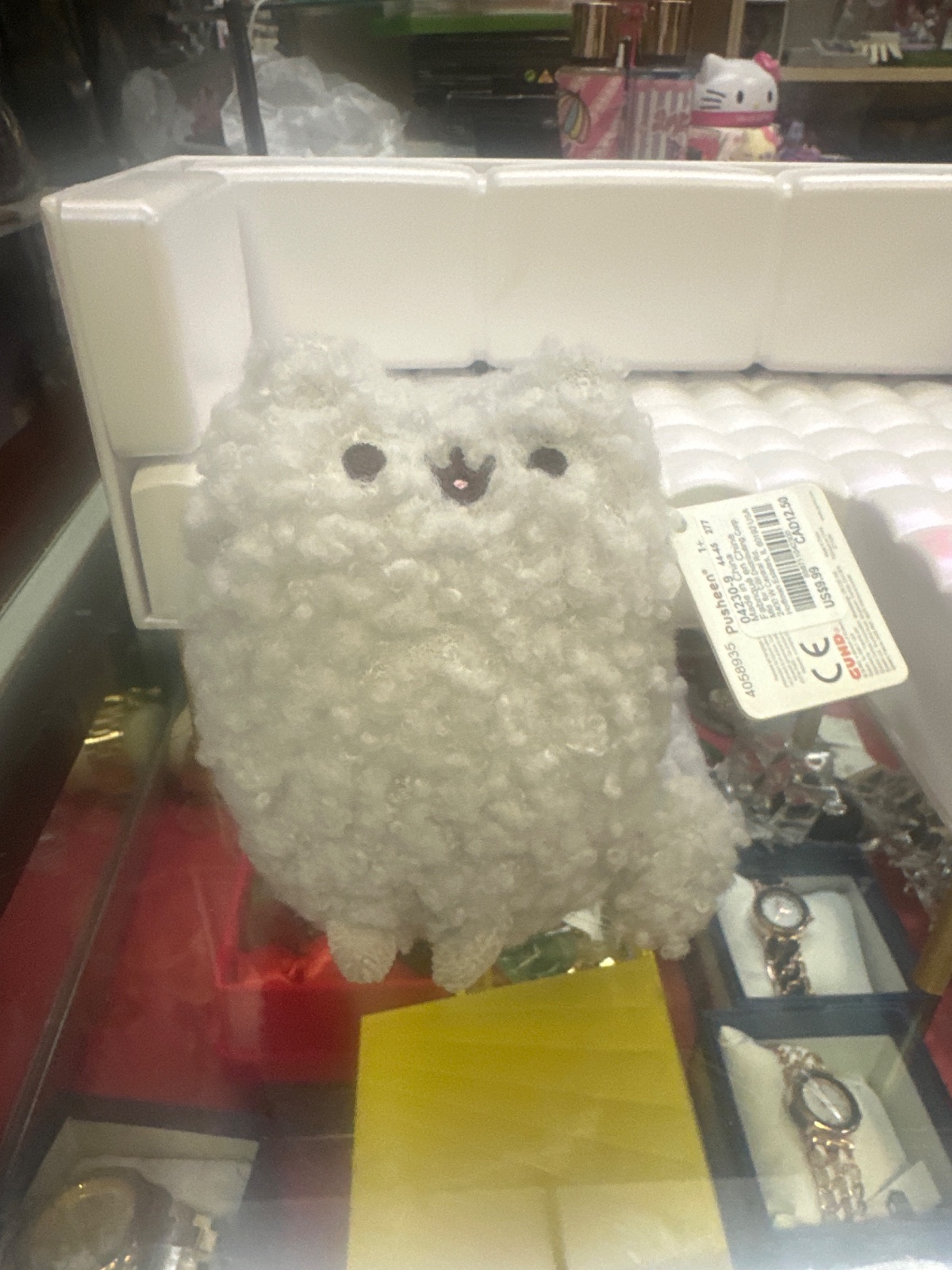 Fuzzy White Pusheen Cat Plush