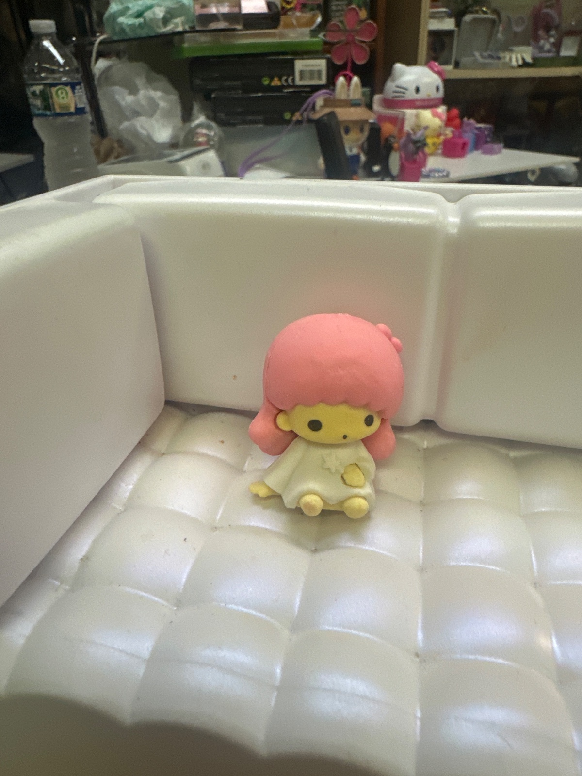 Pink-Haired Sanrio Figure With White Dress