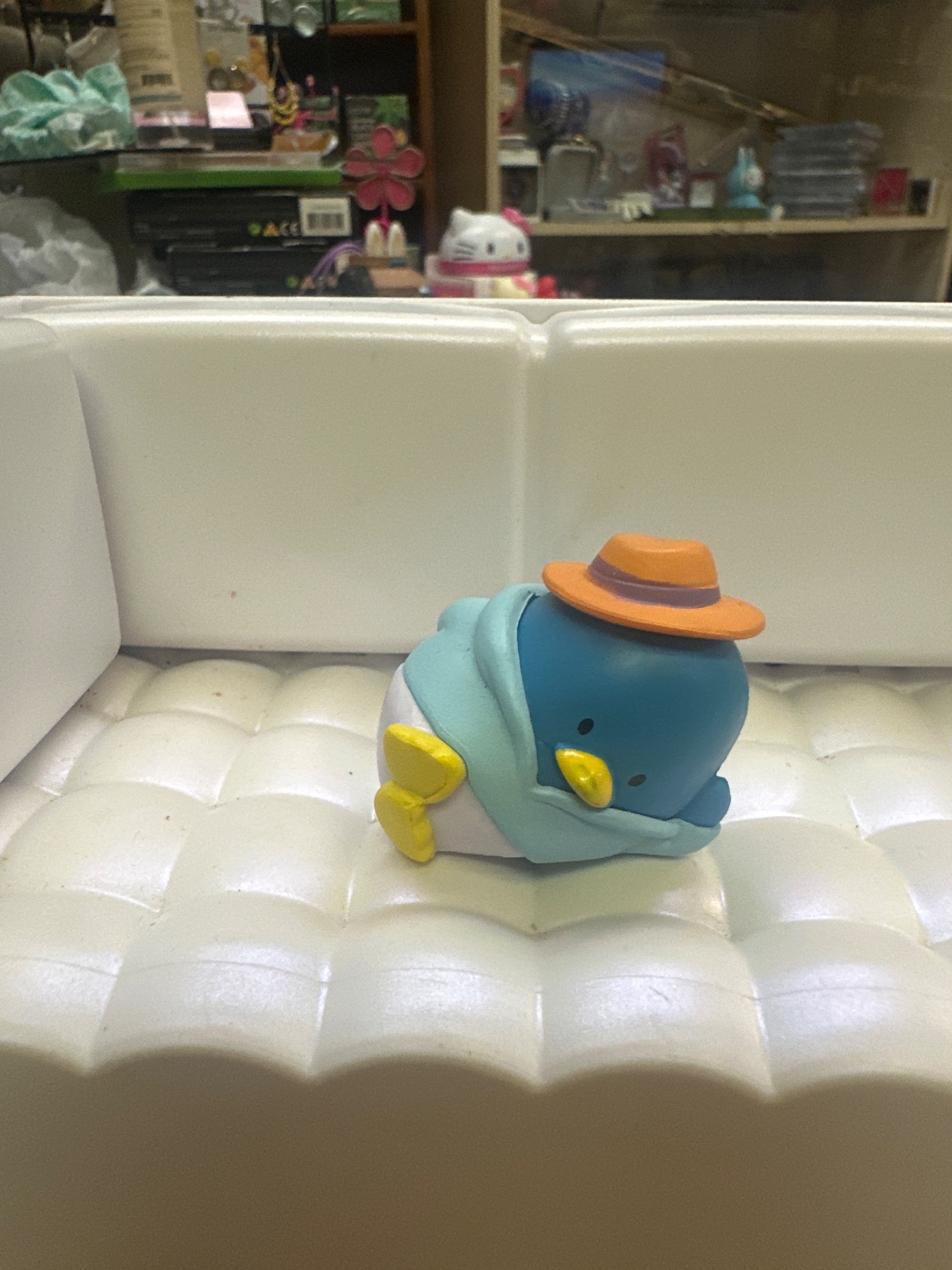 Blue Penguin Figure With Orange Hat