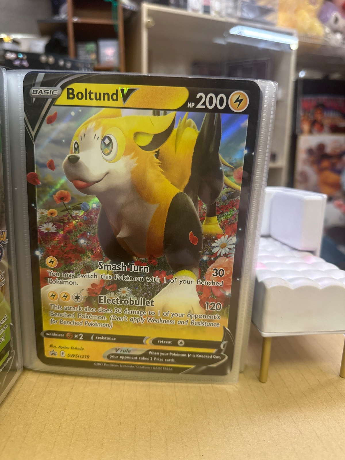 Boltund V Promo Pokemon Card (SWSH219)