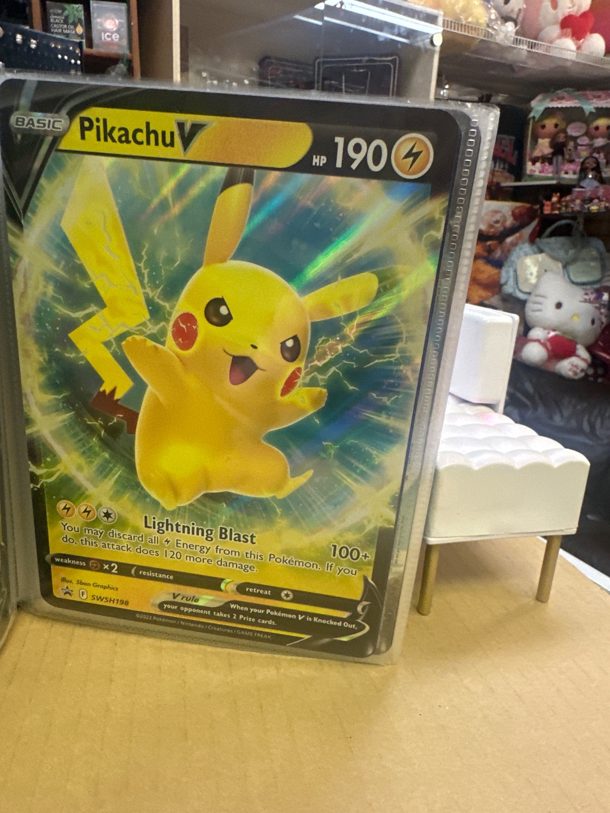 Pikachu V Holo Card SWSH198