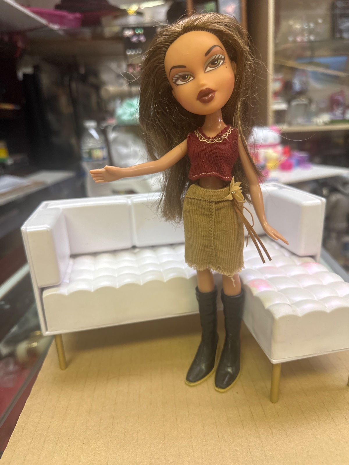 Bratz Doll in Corduroy Skirt and Boots