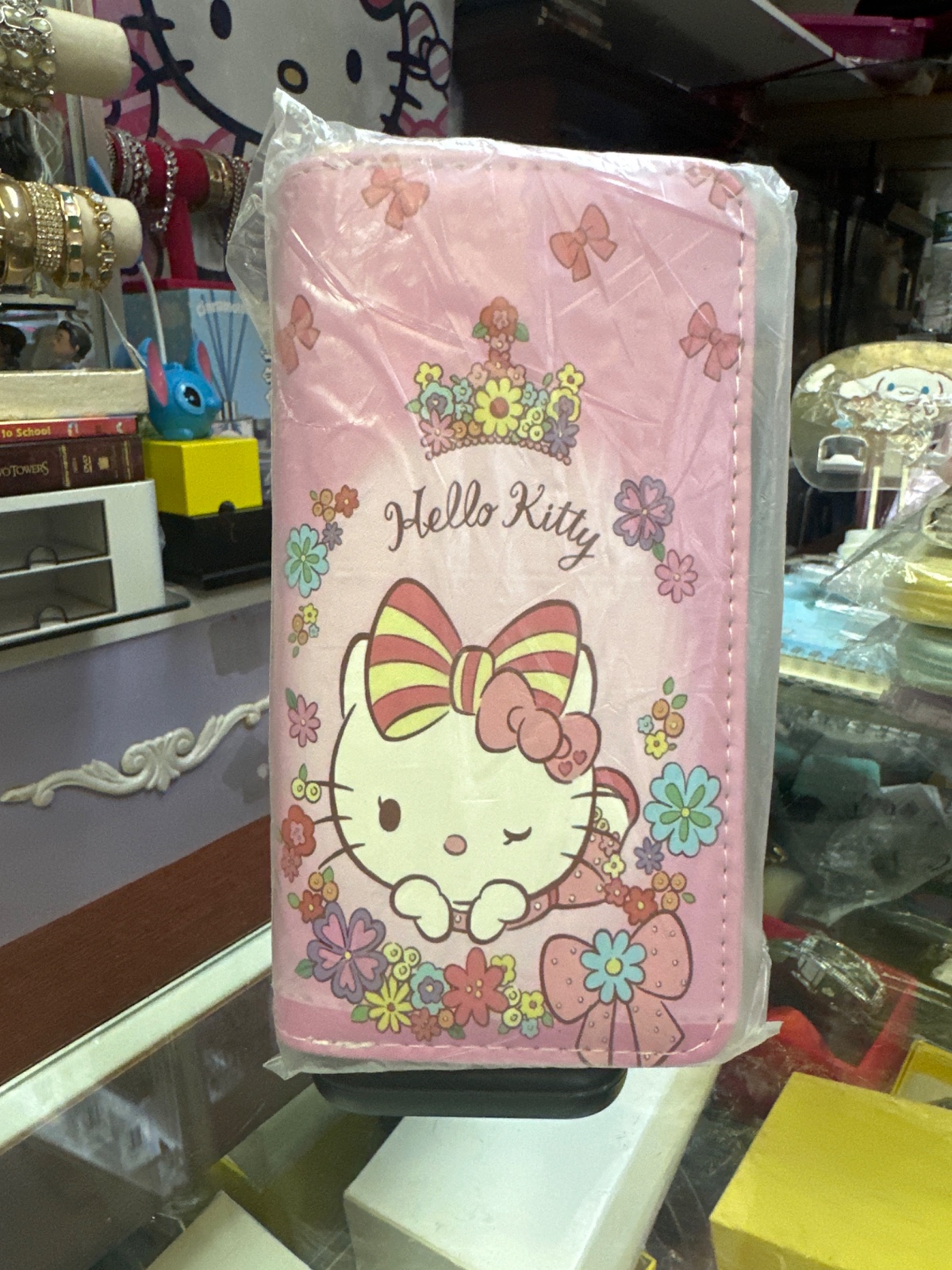Pink Floral Hello Kitty Wallet