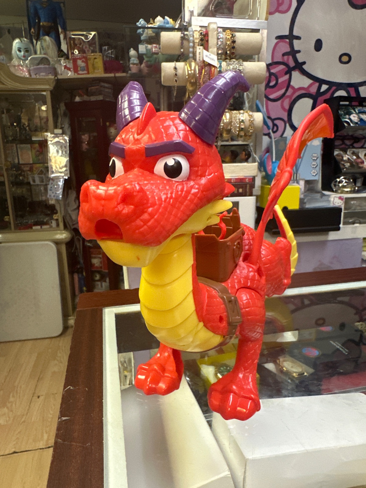 Red Dragon Toy With Saddle
