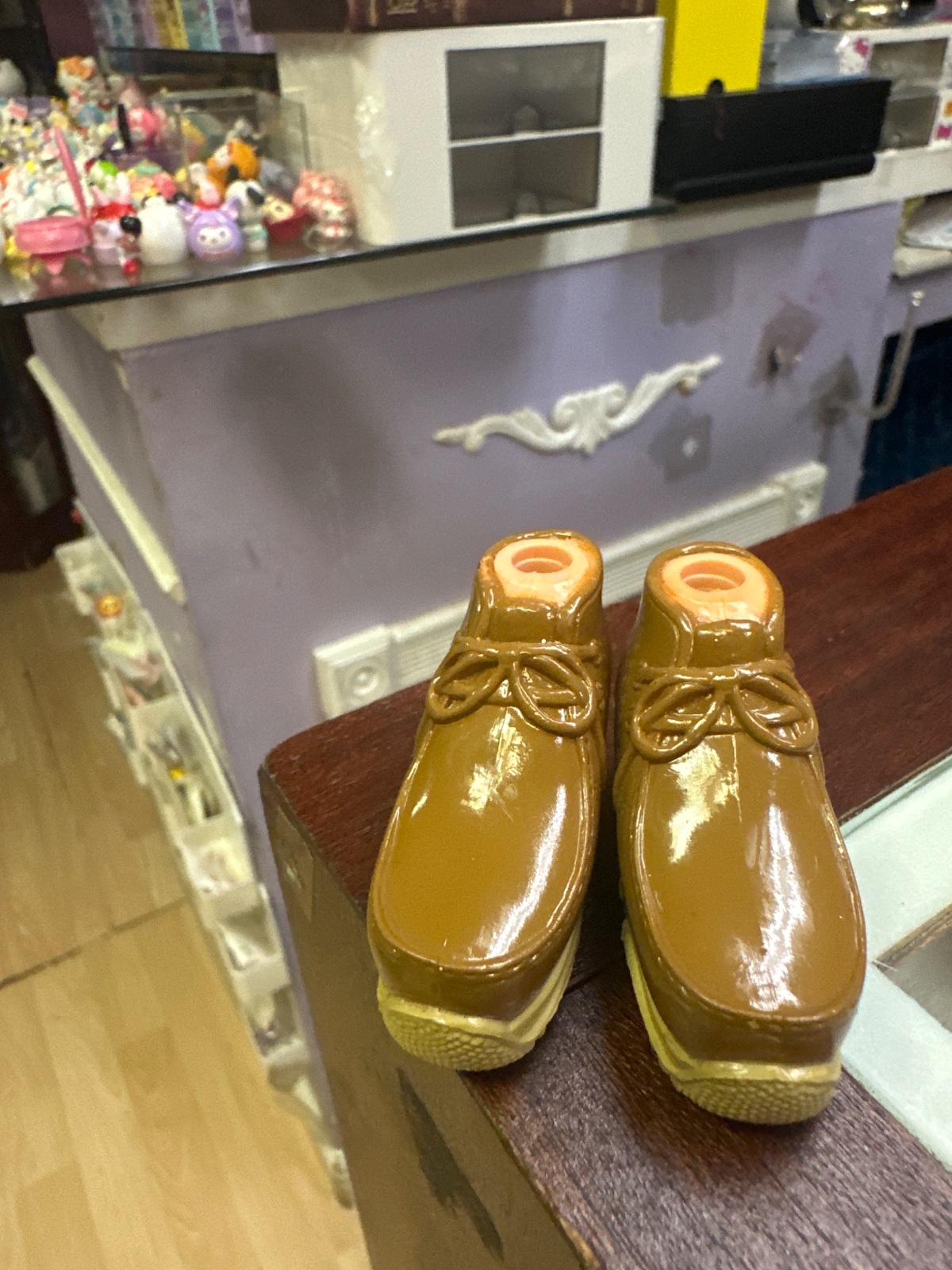 Ceramic Work Boot Salt and Pepper Shakers