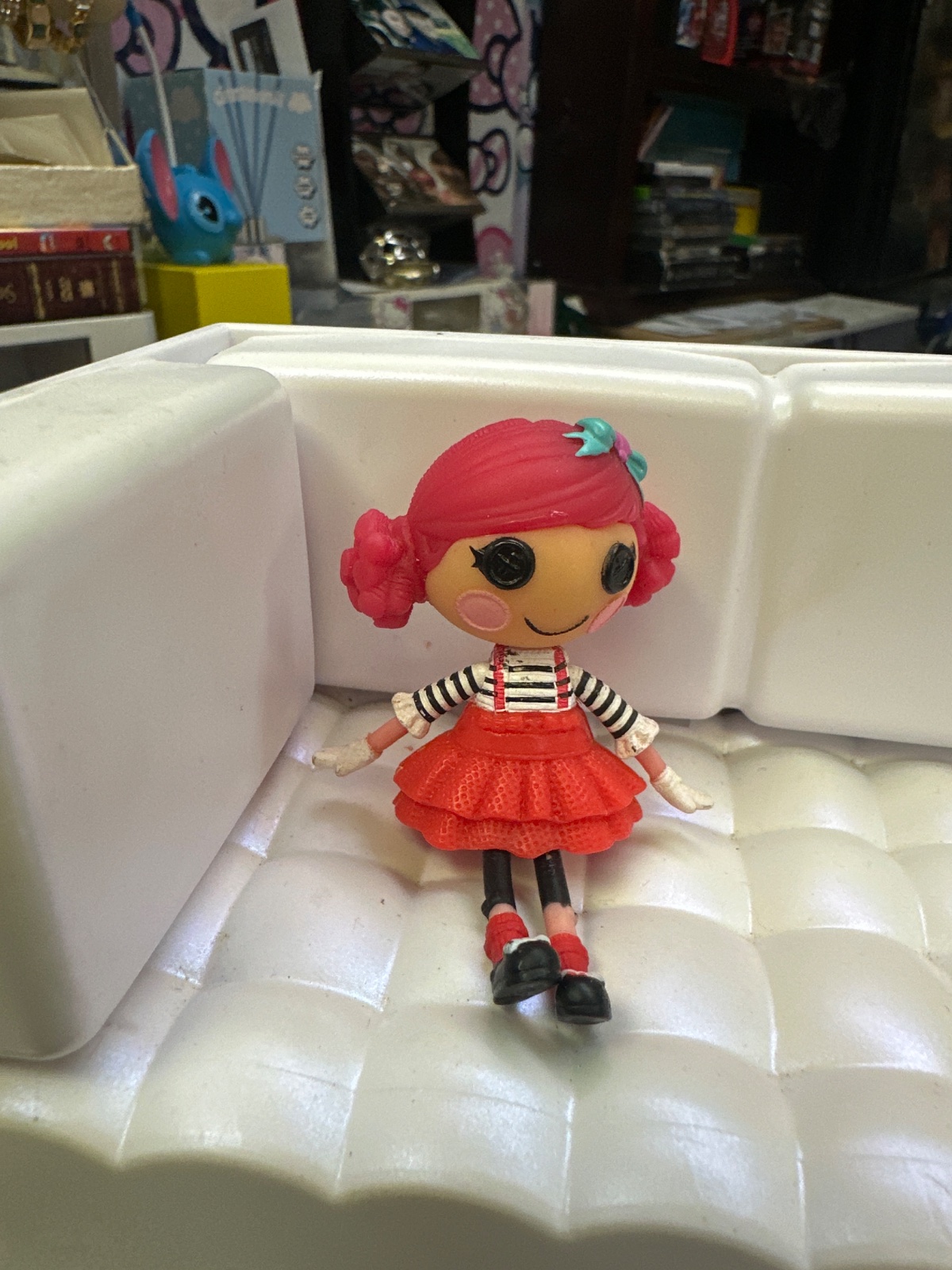 Mini Lalaloopsy Doll with Red Hair and Striped Top