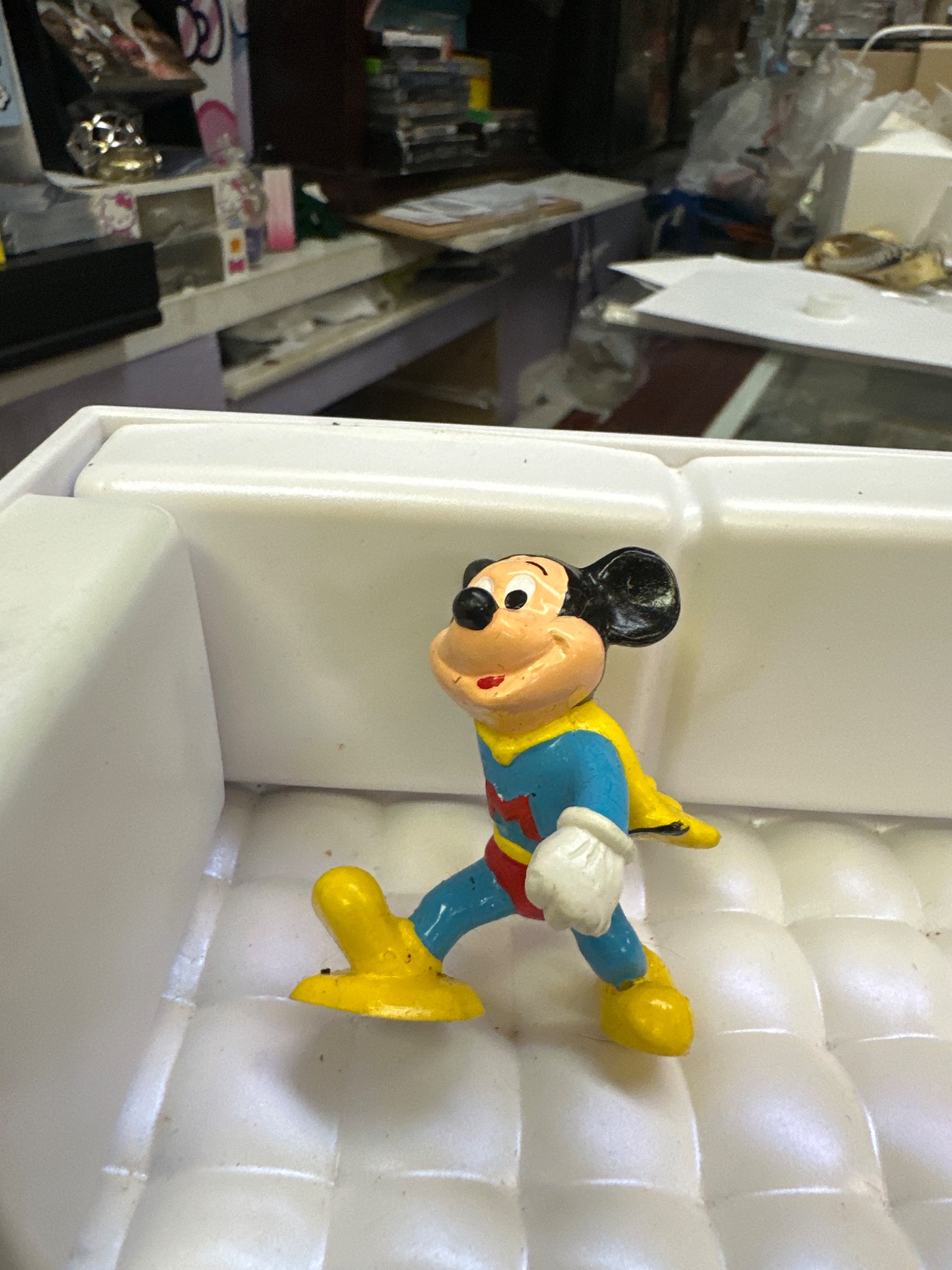 Vintage Superhero Mickey Mouse Figurine
