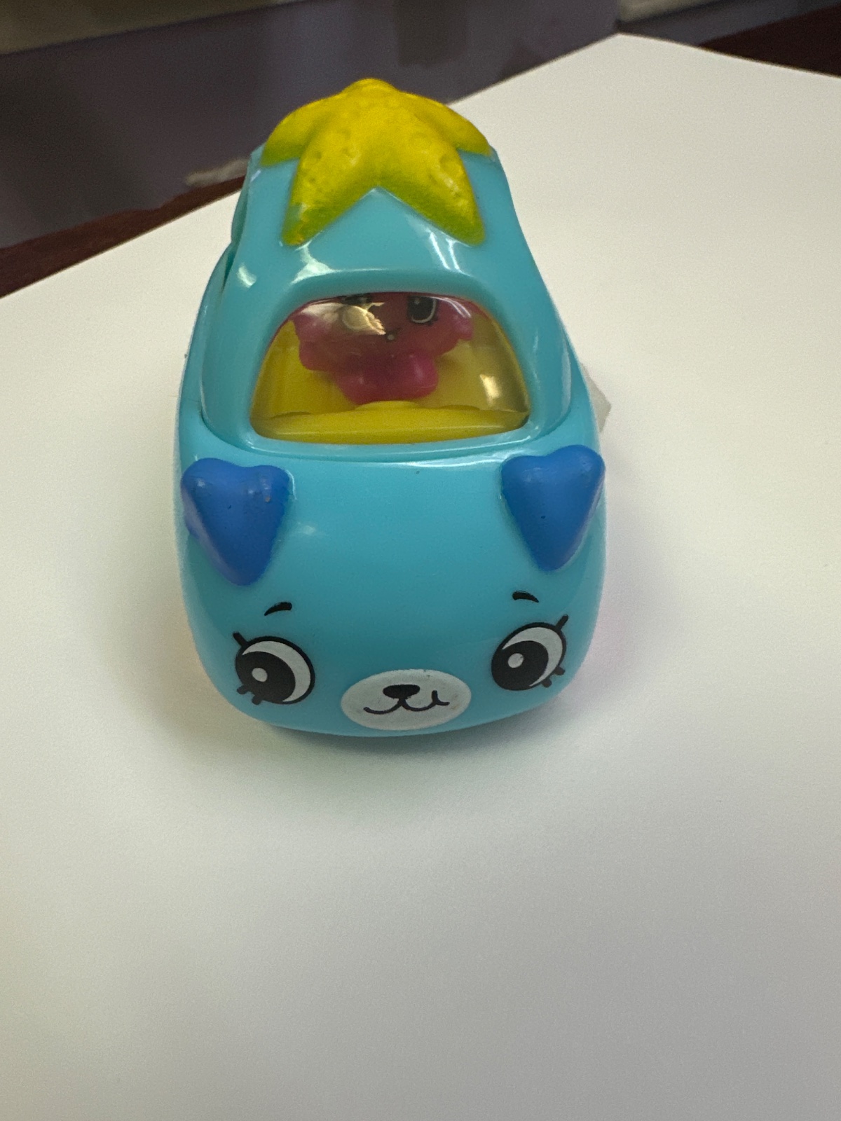 Blue Kitty Face Toy Car with Mini Figure