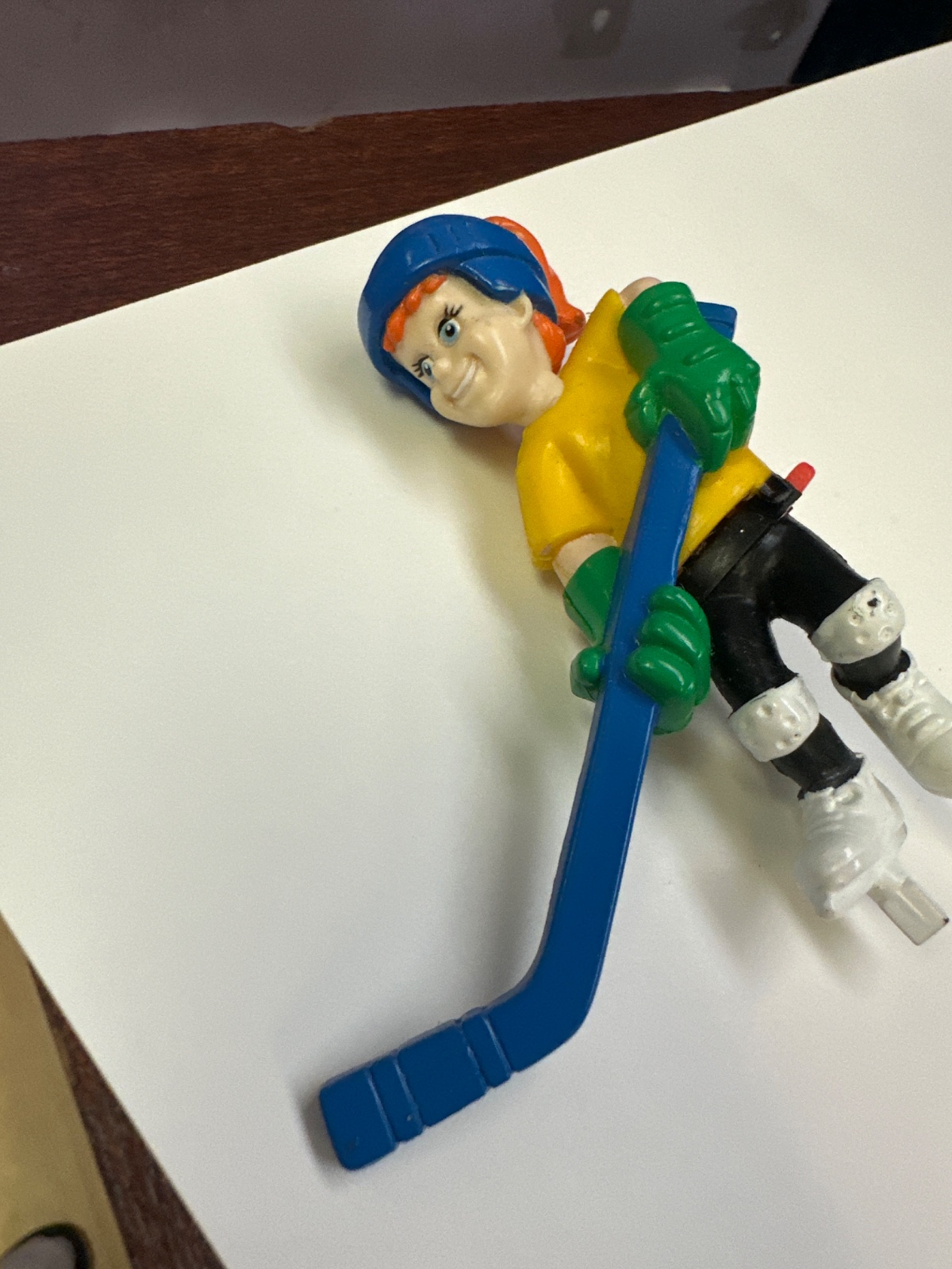 Vintage Hockey Player Action Figure With Stick