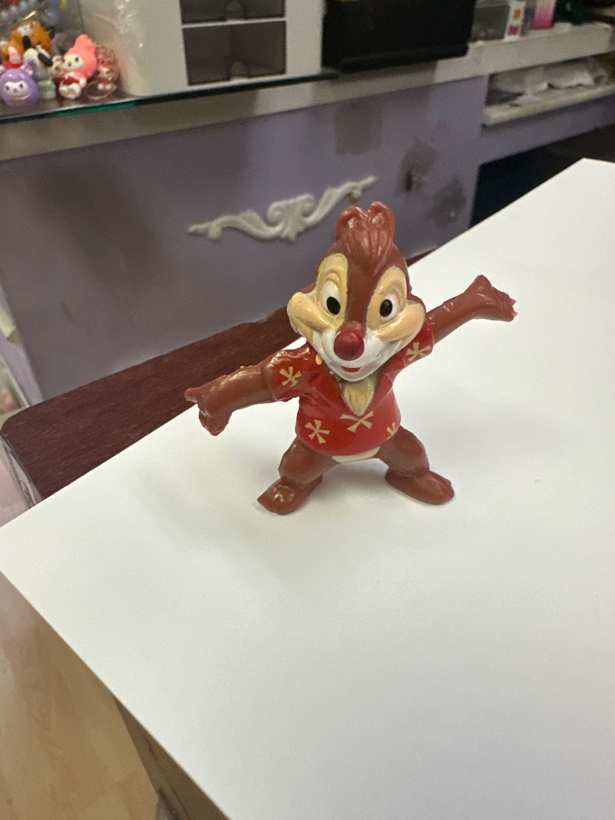 Vintage Chip N Dale PVC Figure in Red Hawaiian Shirt