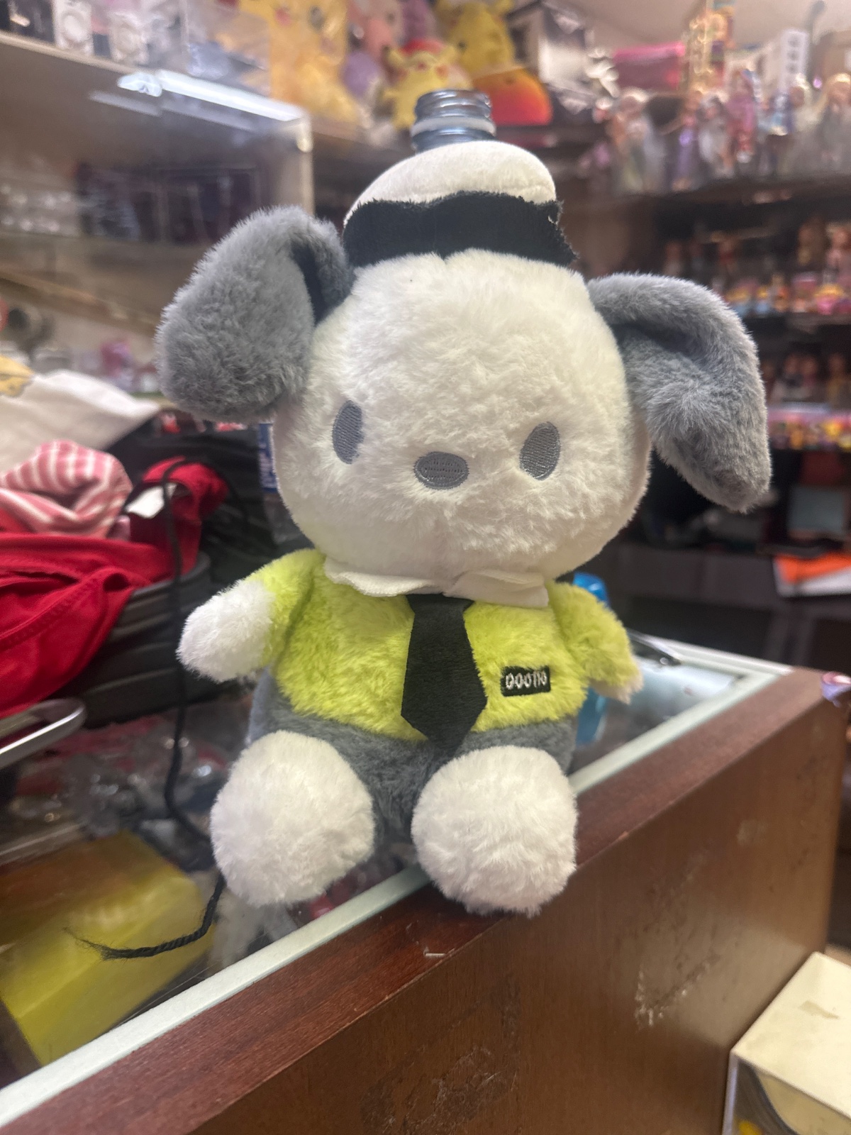 Pochacco Plush in Office Outfit With Hat and Tie
