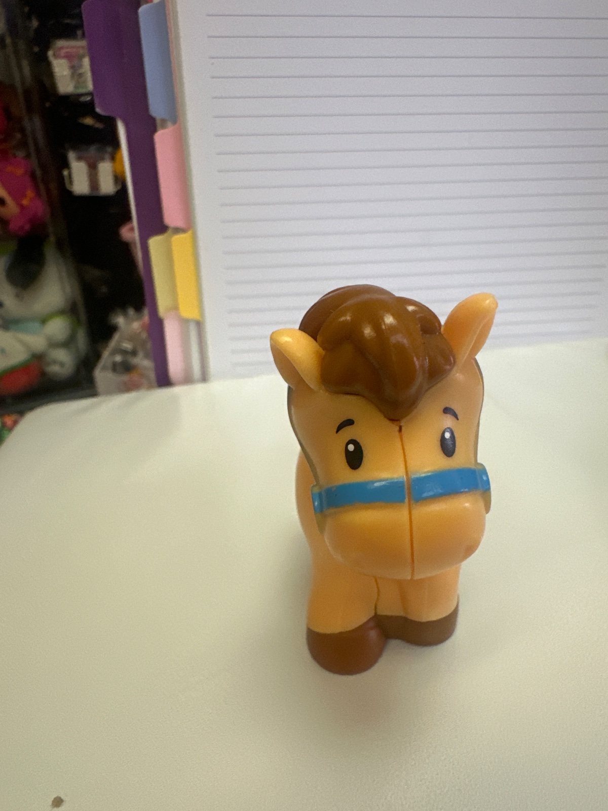 Little Chunky Horse Figure With Blue Bridle