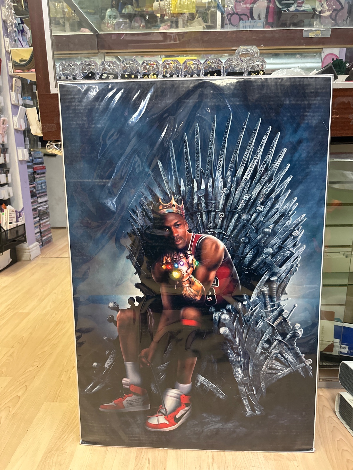 Basketball Legend on Throne Poster