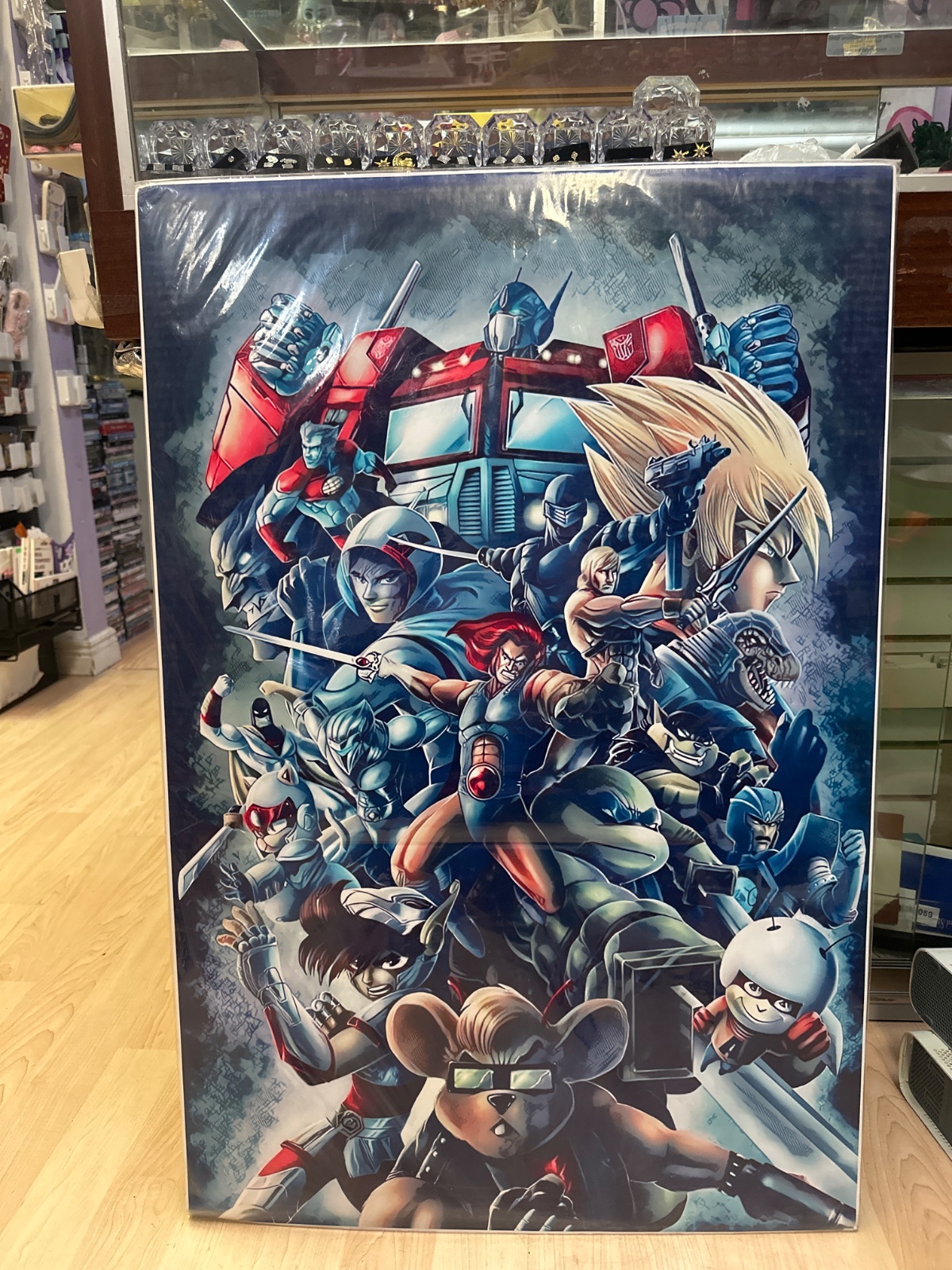 80s Cartoon Heroes Mashup Poster