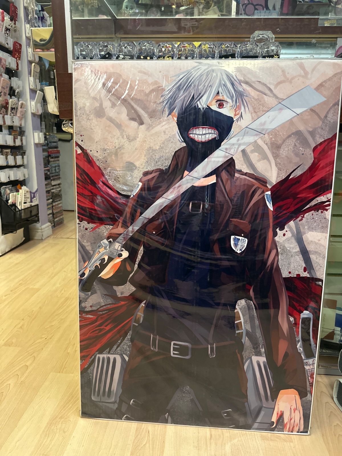 Anime Mashup Character Poster, Large Wrapped Canvas