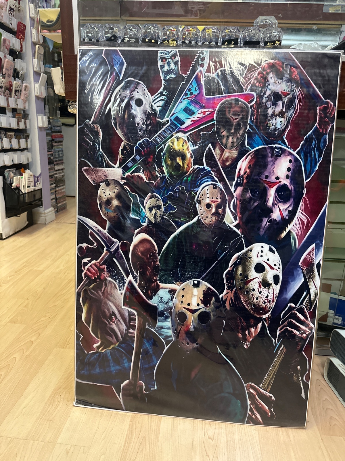 Hockey Mask Slasher Collage Poster