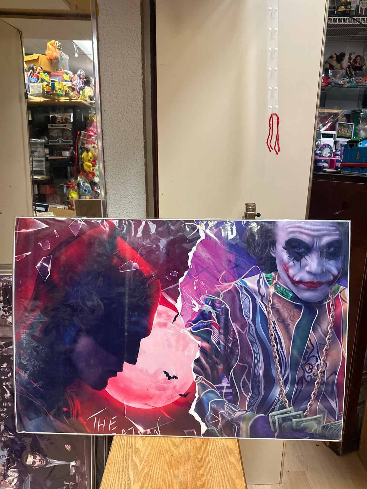 Batman And Joker Split Poster Print