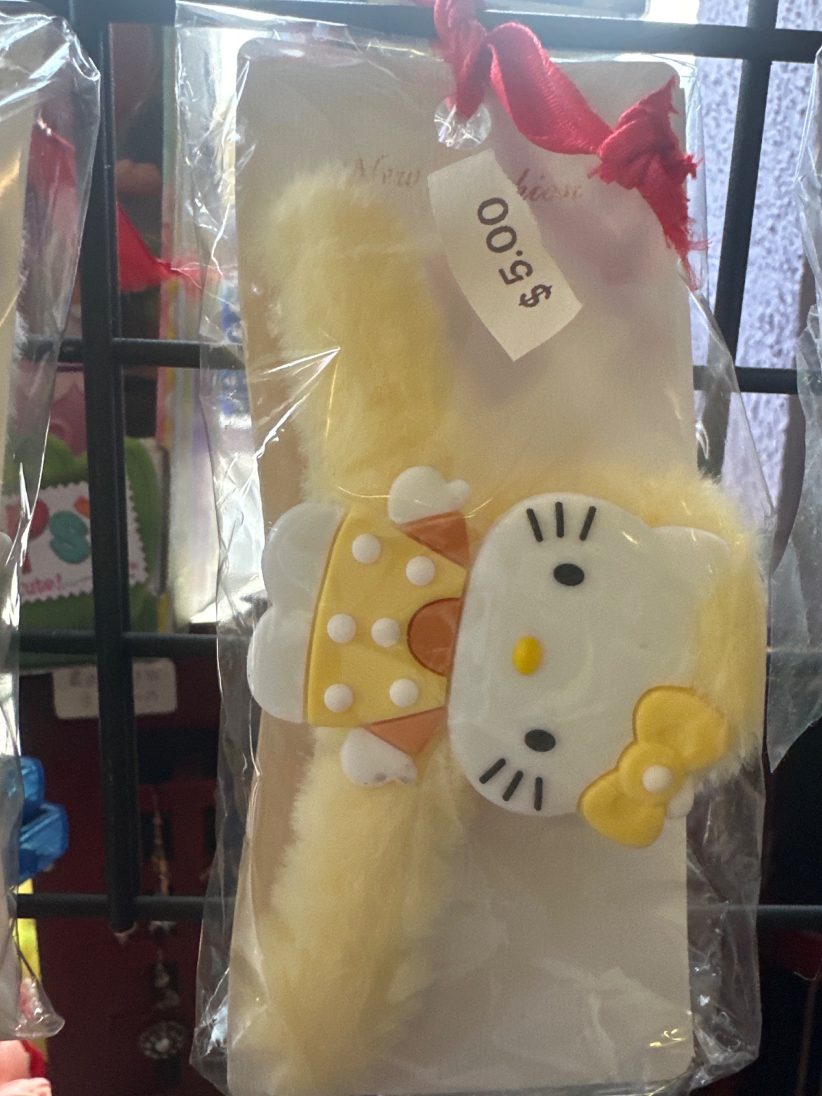Yellow Fuzzy Hello Kitty Phone Case