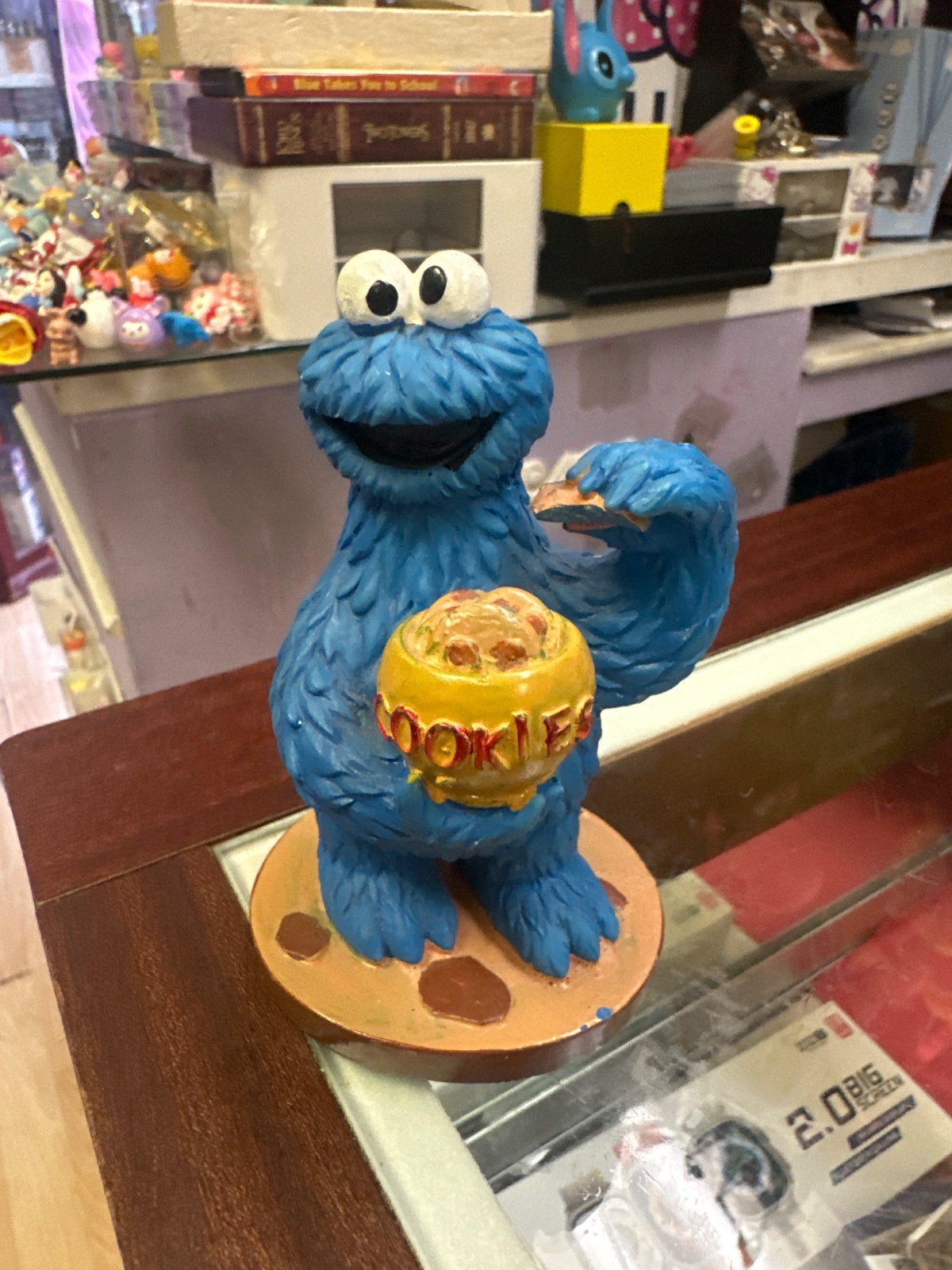 Cookie Monster Figurine with Cookie Jar