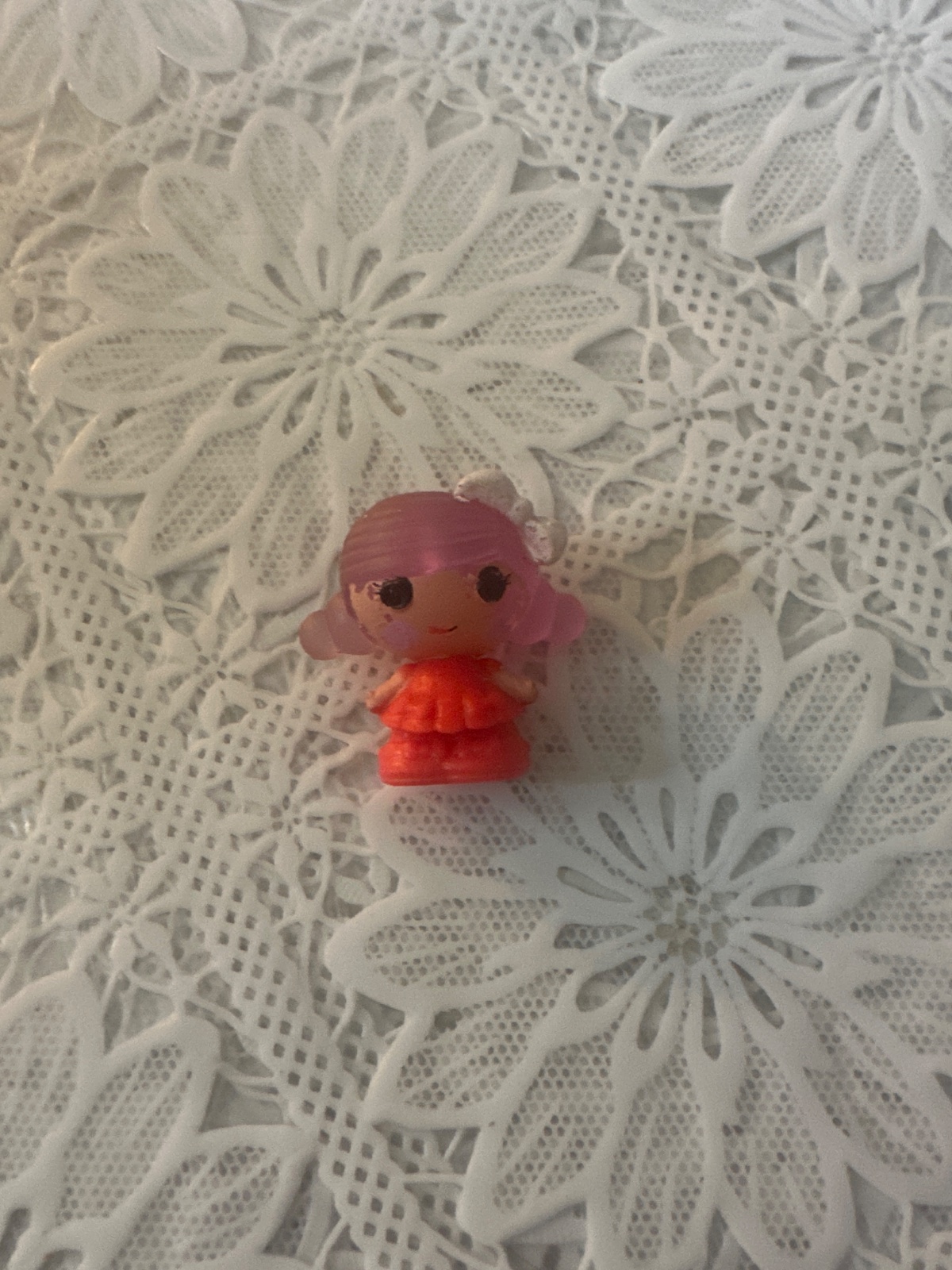 Tiny Pink-Haired Doll Figure