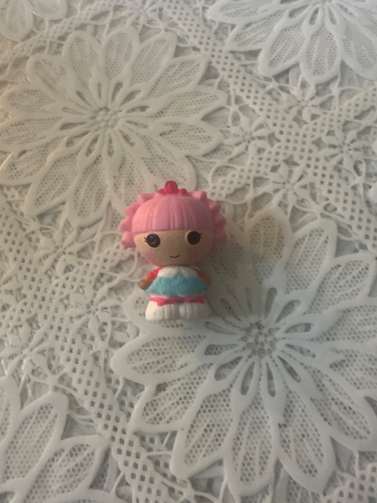 Mini Pink-Haired Doll Figure