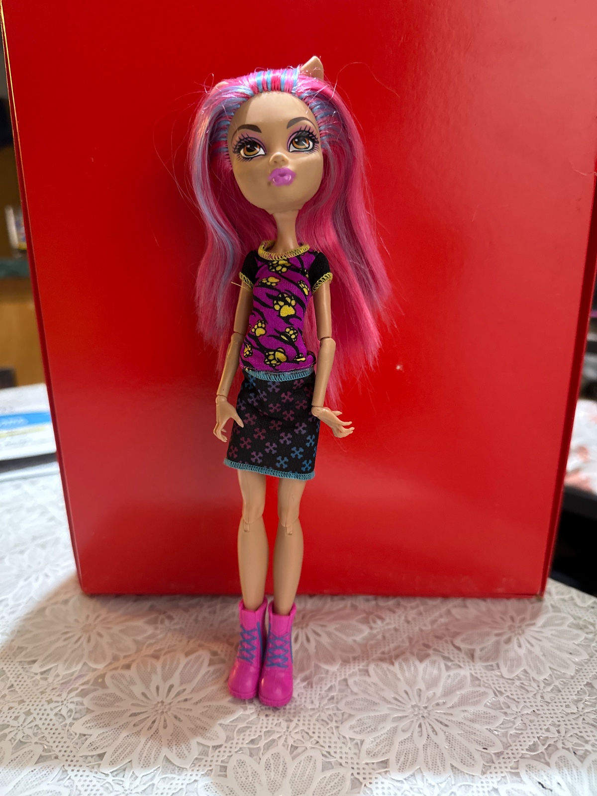 Monster High Doll With Pink Streaked Hair